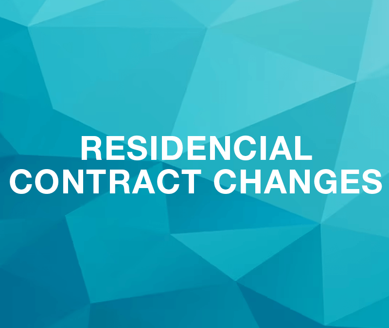 Big changes to REIQ Residential Contracts